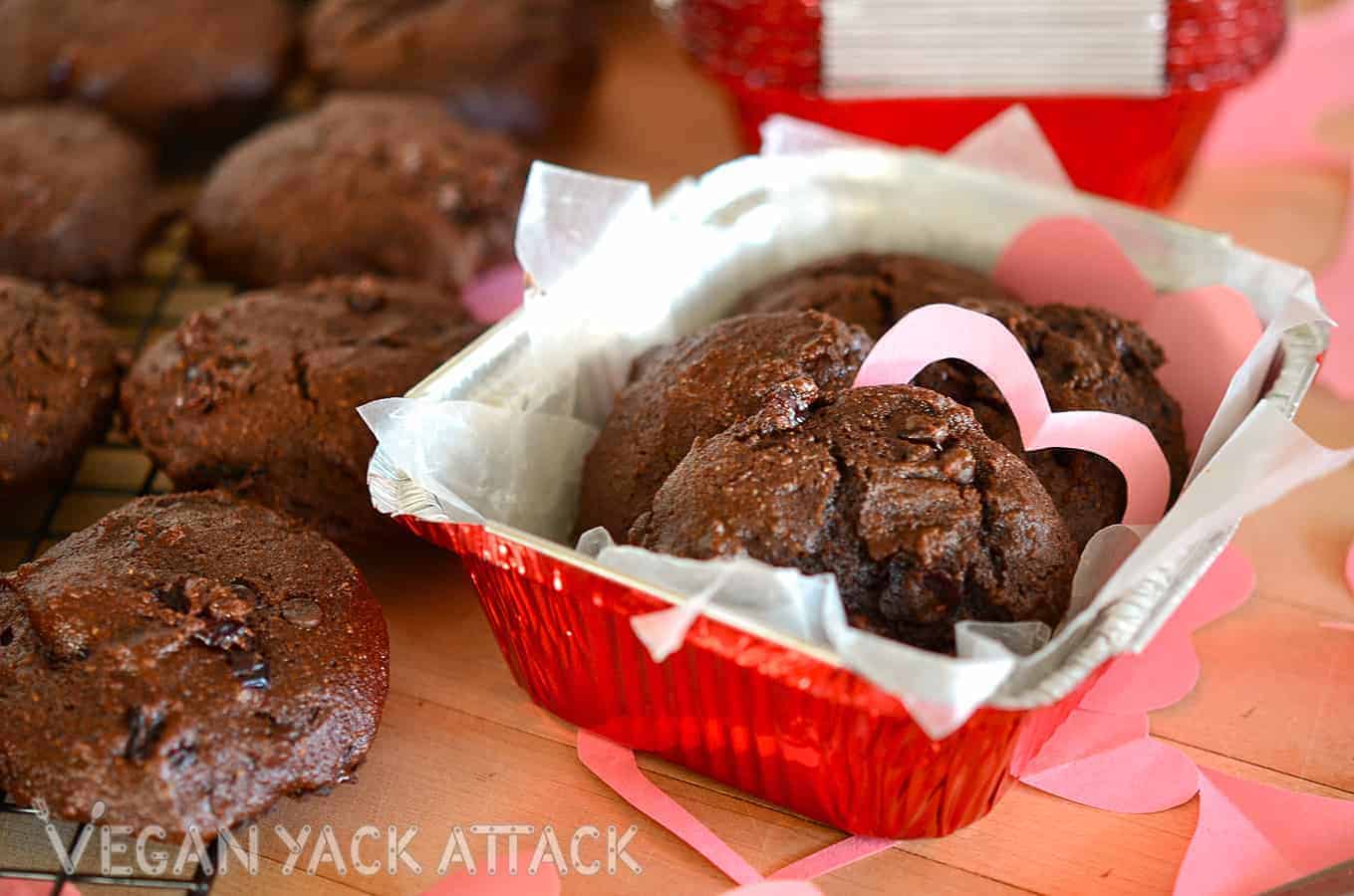 Vegan Double Chocolate Cake Cookies