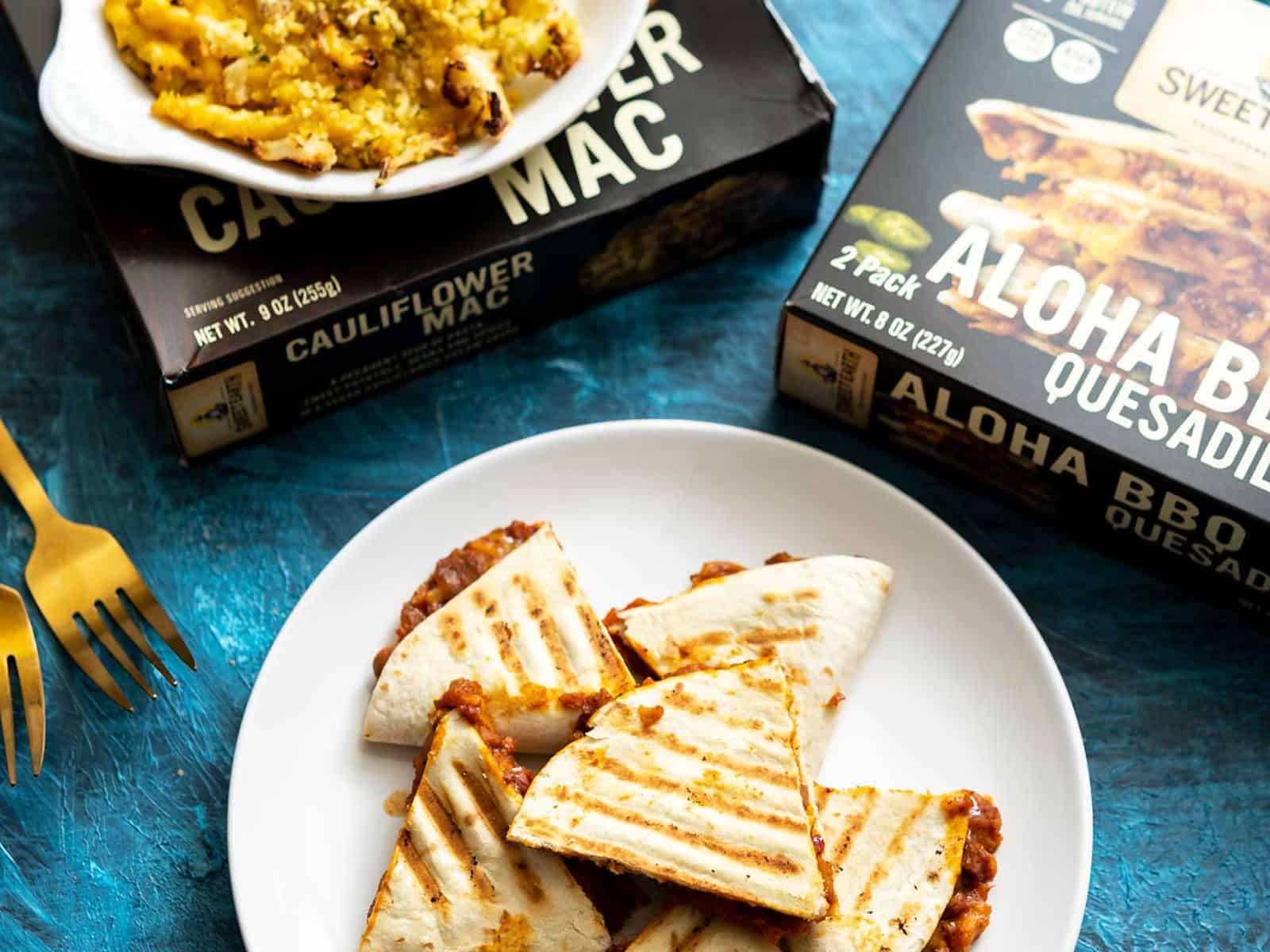 Today, I'm giving new Sweet Earth Foods frozen entrees a try! Let's see how their convenient Aloha BBQ Quesadilla, and vegan Cauliflower Mac score. #vegan #sweetearthfoods #nutfree #convenient #veganreview #sponsored