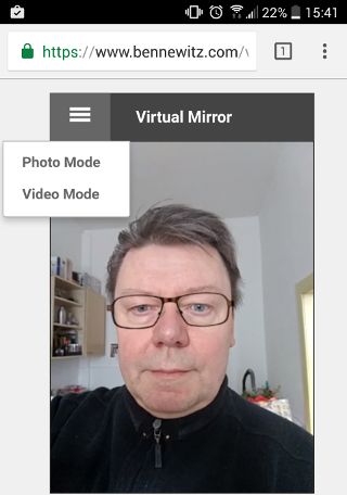 virtual mirror glasses
