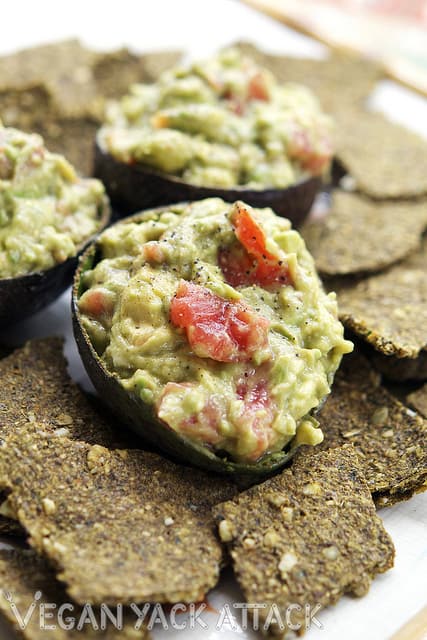 Raw Flax Crackers & Simple Guacamole