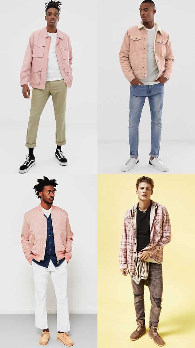pink and black outfit men's