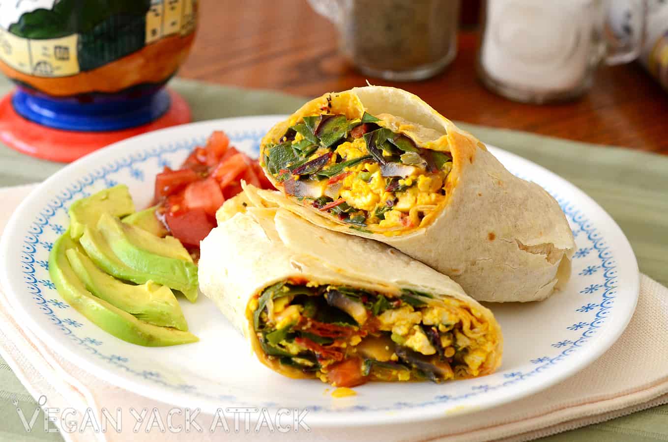 Vegan Tofu Scramble Breakfast Burrito