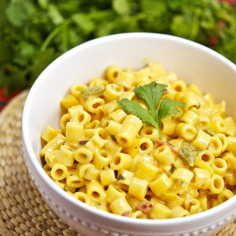 This Mexican Macaroni & Cheeze is not your typical vegan mac, this dish has some added flair with ingredients like jalapenos, cayenne, and black beans!