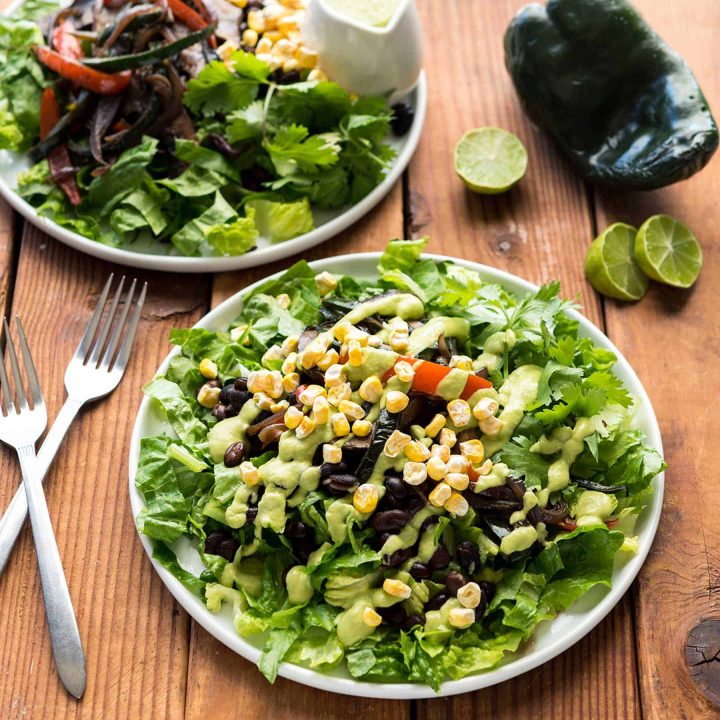 Need dinner in a pinch? This Portobello Fajita Salad from Vegan Yack Attack On the Go! is packed with flavor and comes together in under 30 minutes. You'll want the creamy avocado dressing on everything! Soy-free, Gluten-free, and Nut-free, to boot!