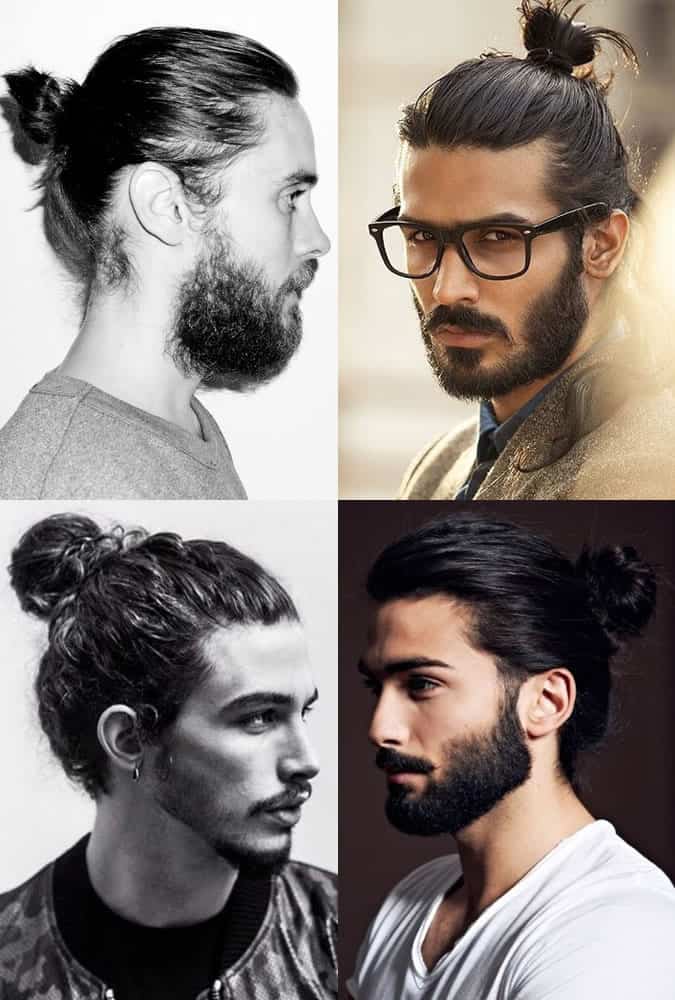 Full man bun hairstyles