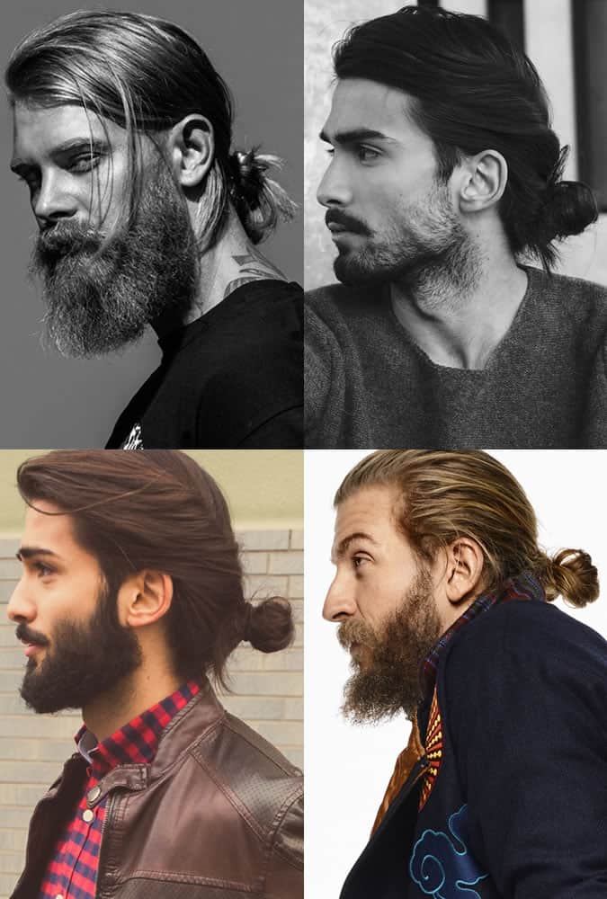 Low man bun haircut