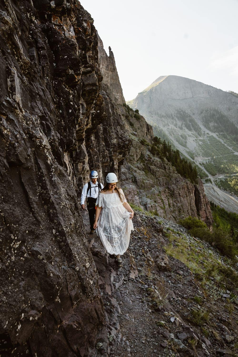 Bride and Groom Via Ferrata Elopement