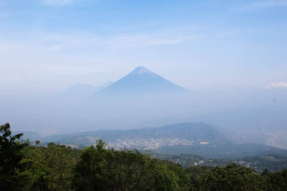 Traveling Guatemala – Of Maya Ruins, Colonial Cities and Volcanoes 24 Traveling Guatemala – View from Pacaya to Volcán de Agua