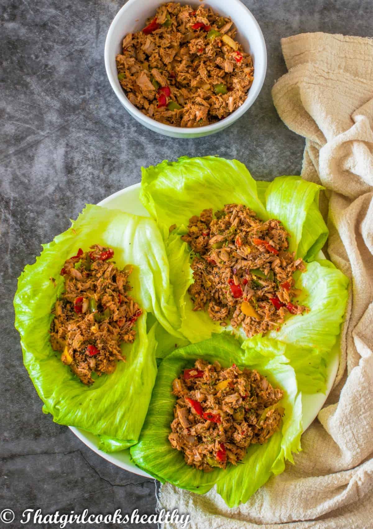 Seared Tuna Lettuce Wraps - That Girl Cooks Healthy 