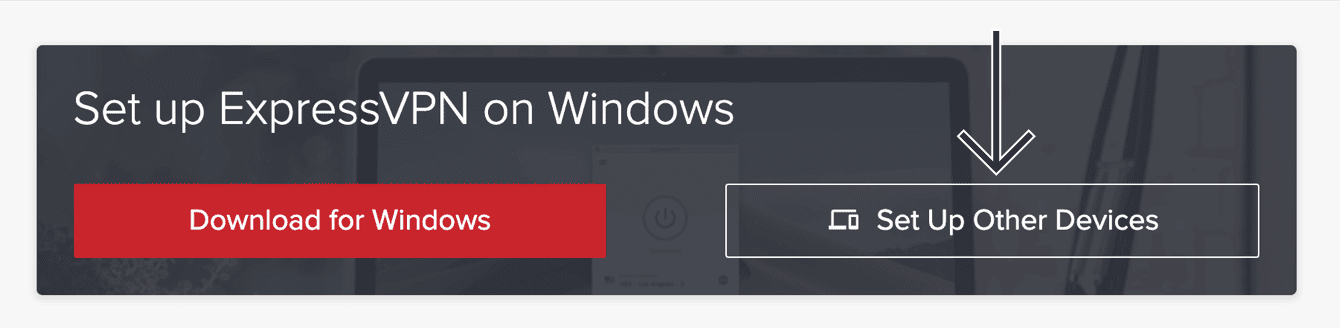 Click “Set Up Other Devices.”