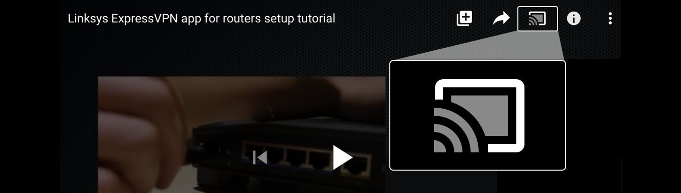 Select the Cast button to cast your device.