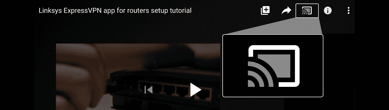 Tap the Cast button to cast your device.