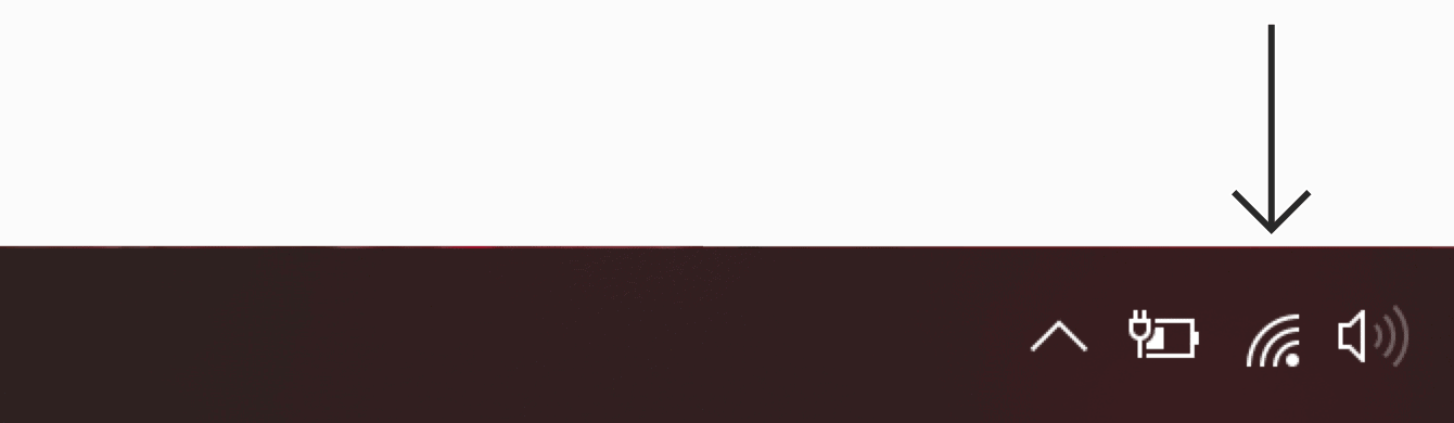 Click the internet access icon in your system tray.