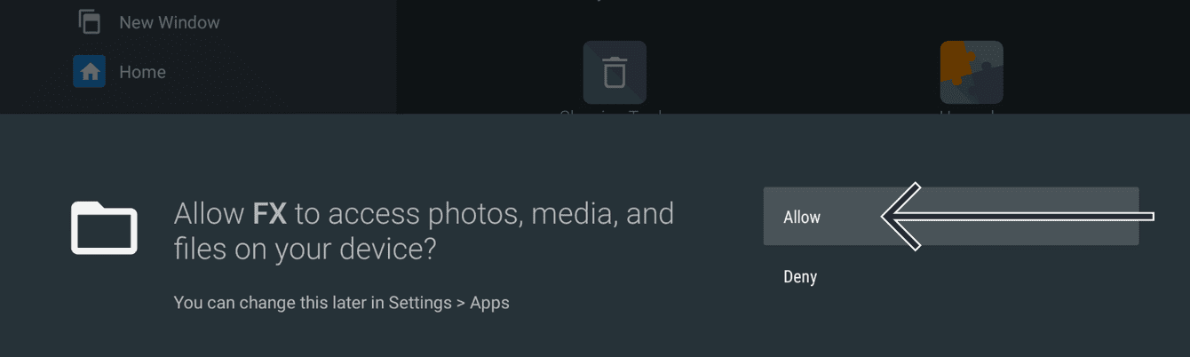 Select “Allow.”