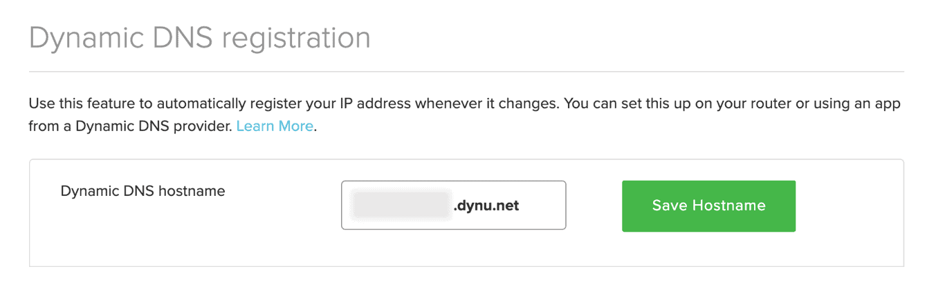 Click "Save Hostname."