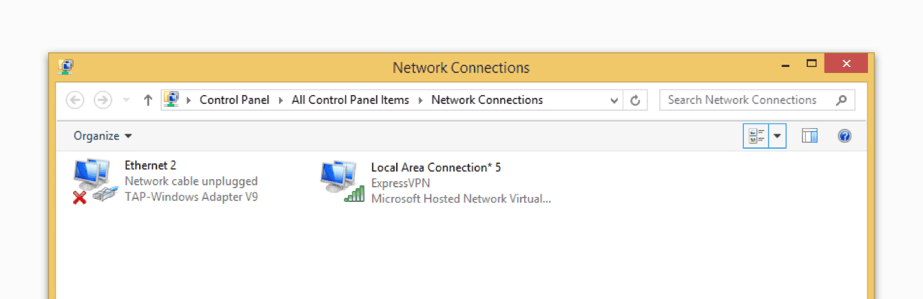 Note the name of the connection. 
