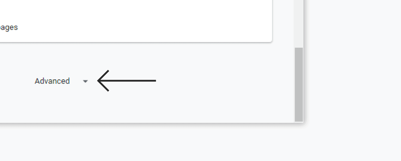 Click "Advanced."