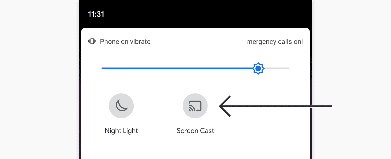 Tap "Screen Cast."