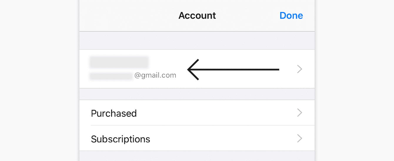 Trykk på profilikonet eller på din Apple ID.