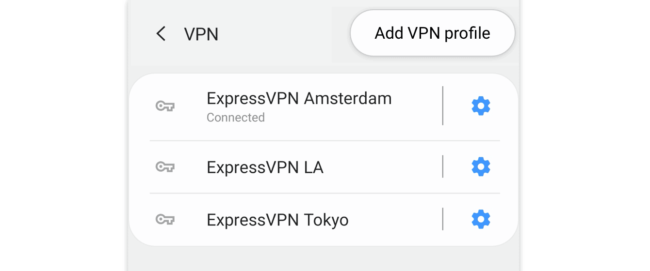 Tap and hold your existing VPN profile.