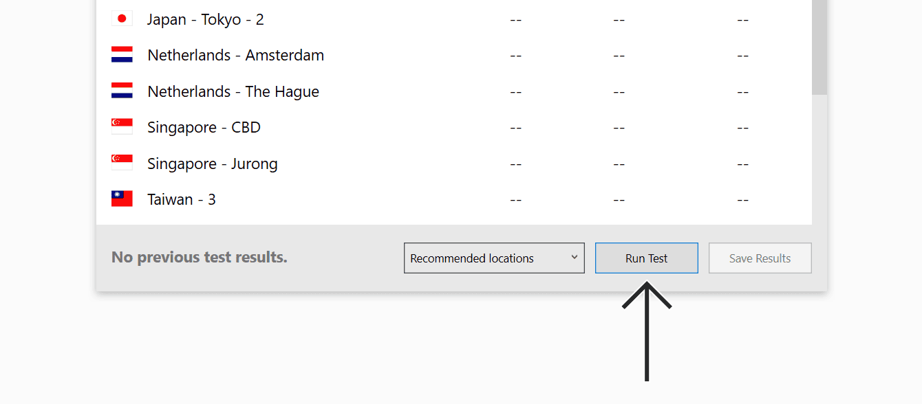 Click "Run Test."