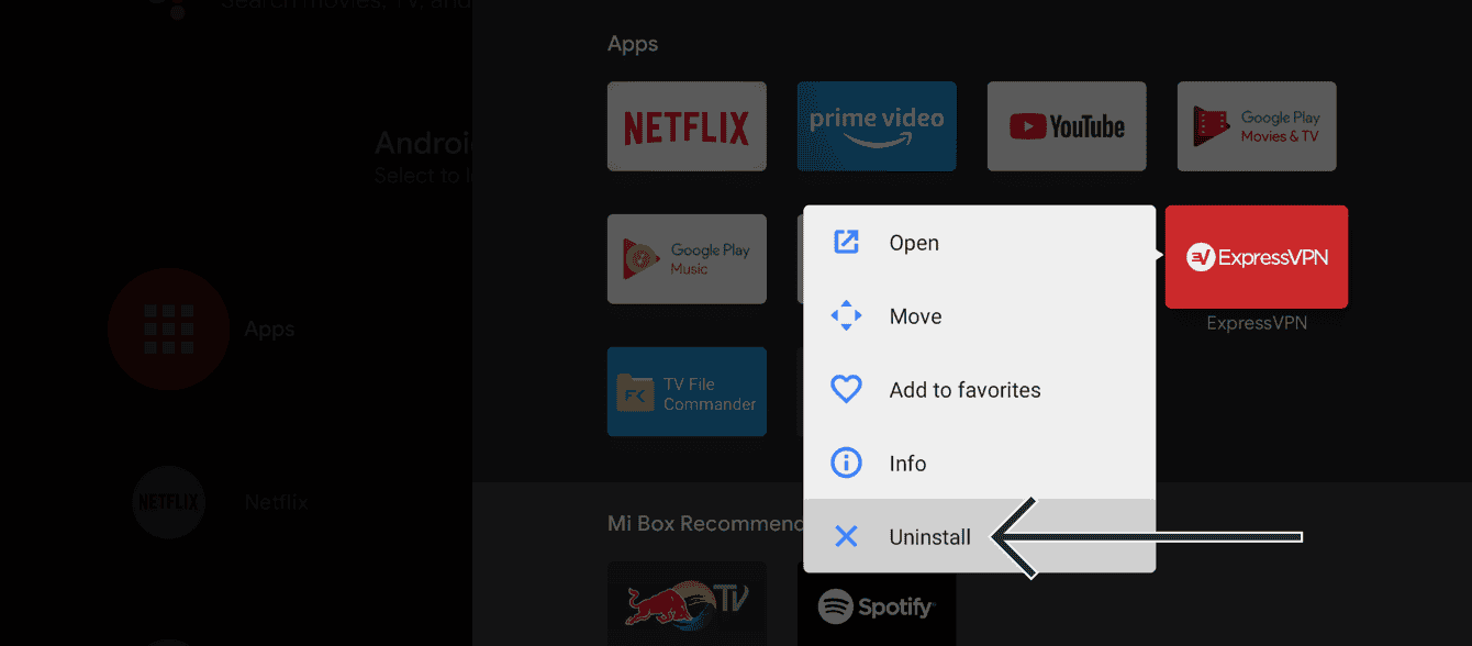 Select “Uninstall.”