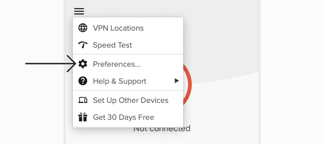 Click “Preferences…"