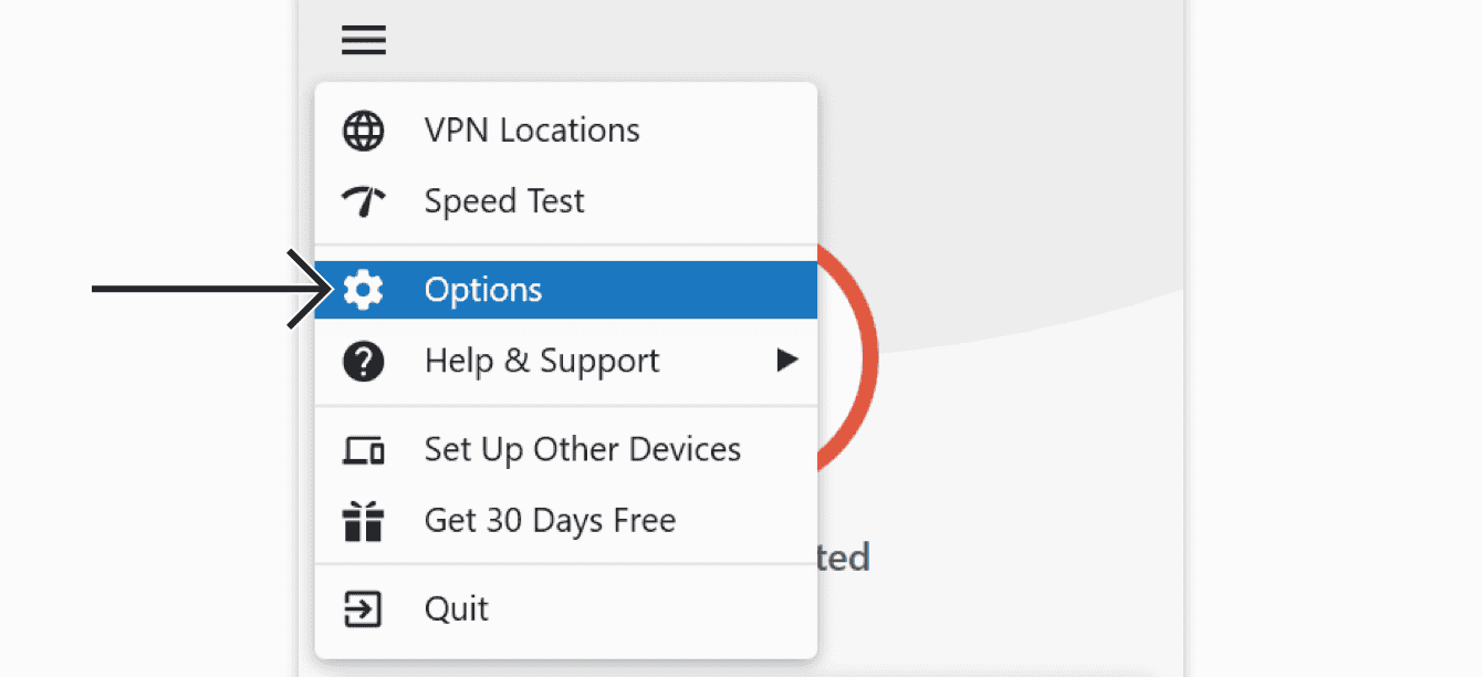 Click "Options."