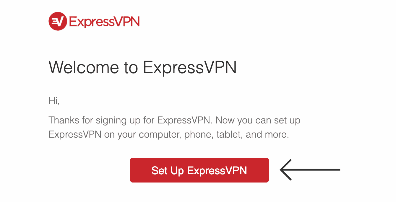 Click "Set Up ExpressVPN."