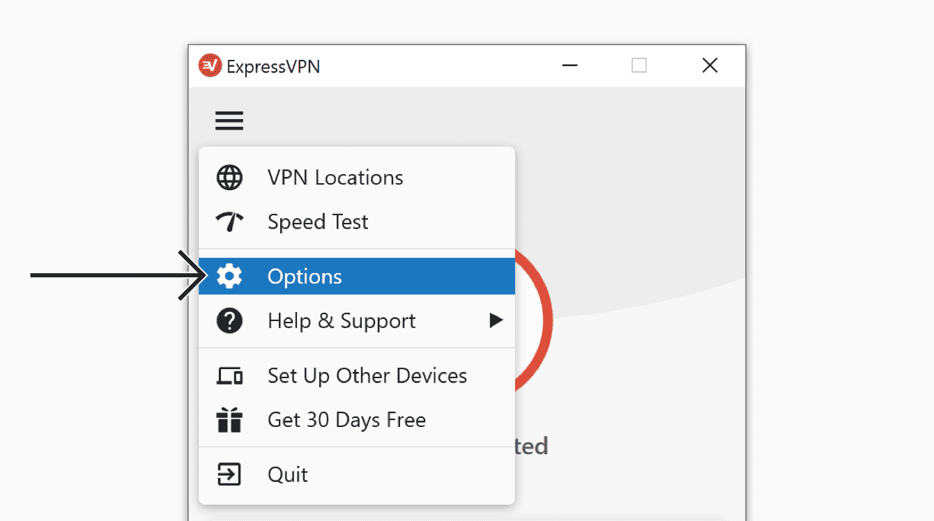 Click “Options.”