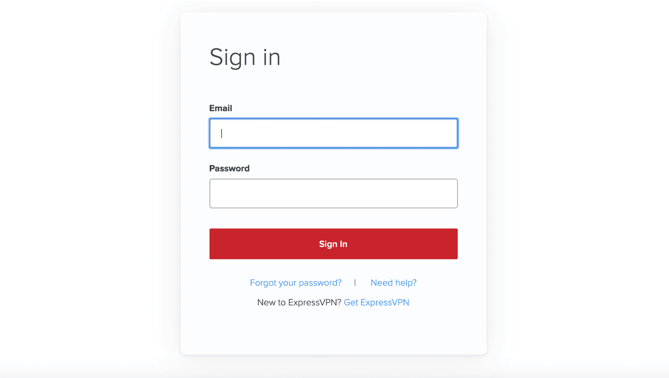 Sign in to your ExpressVPN account.