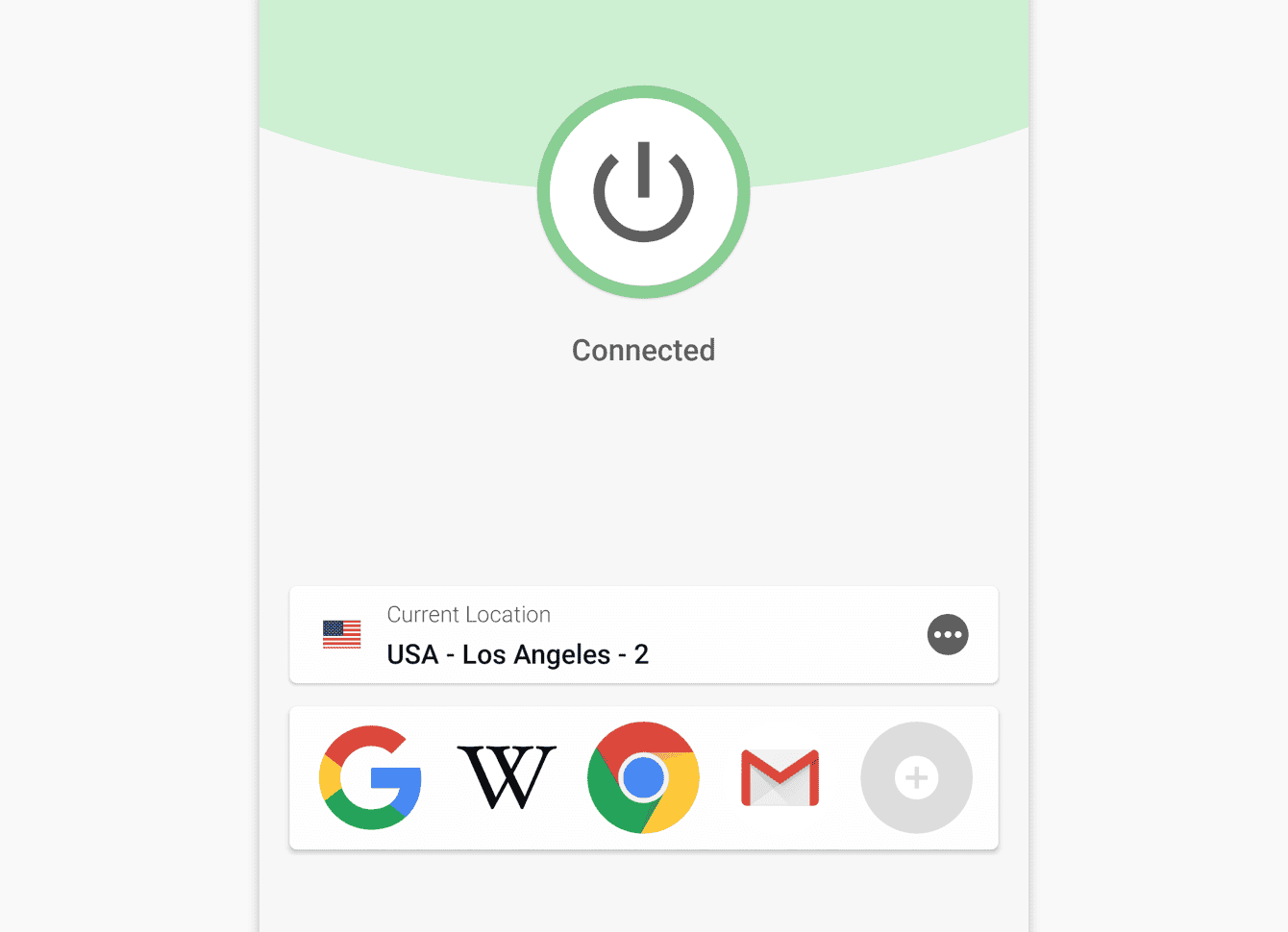 Tap the gray plus icon to add a shortcut.