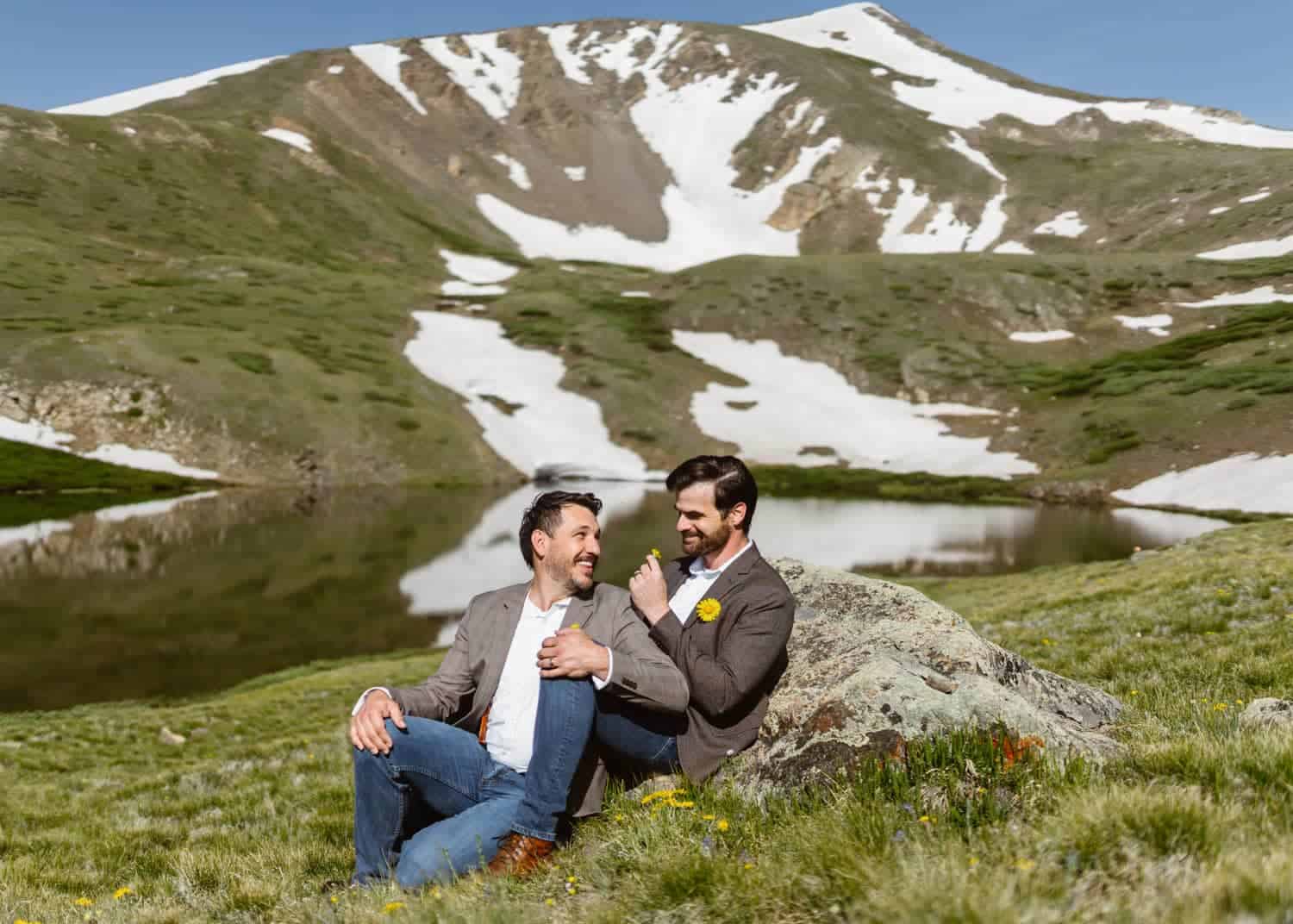 Grooms at Alpine Lake Colorado Elopement Guide and Spots