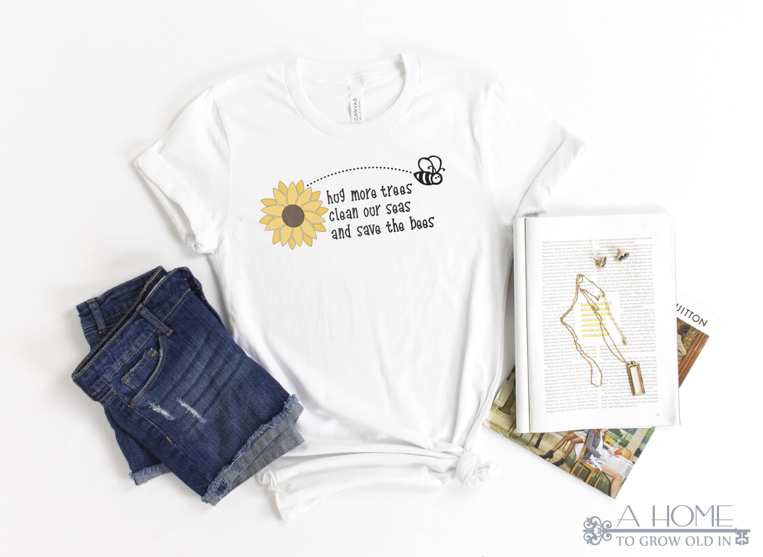 Hug More Trees And Save The Bees A Free Summer Svg File A Home To Grow Old In