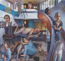Mark Greenwold , And Now What?!, And Now What?! Oil on canvas over panel