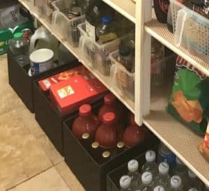 reorganize a walk-in pantry