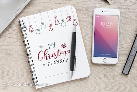Free Christmas planner with recipe cards from MaplePlanners.com