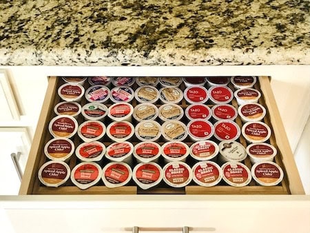 Coffee Station Drawer Organization