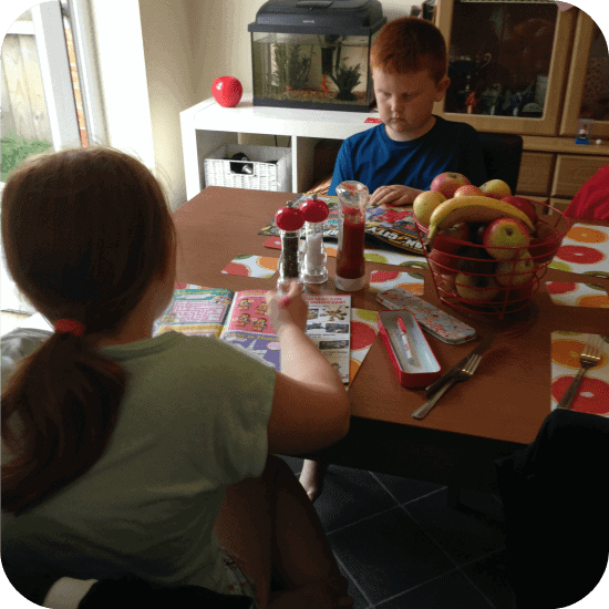 Reading before tea together