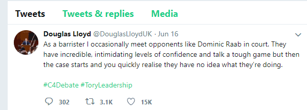 From Magic Circle To Bull Ring: Dominic Raab's Twitter-Bashing 4 From Magic Circle To Bull Ring: Dominic Raab's Twitter-Bashing 4