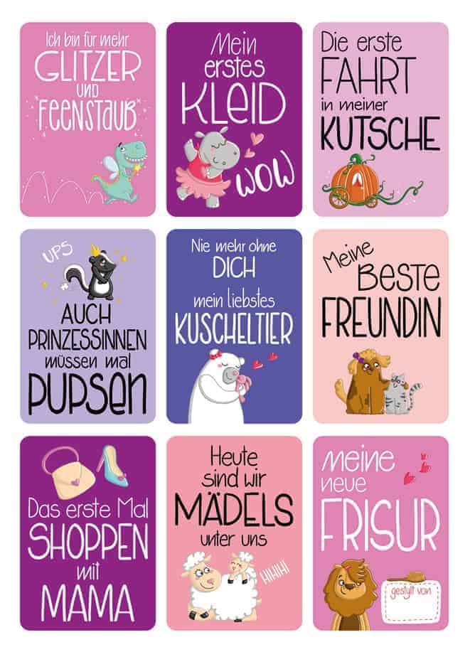 Mädchen Meilensteinkarten Glückswolke Mädchen Meilensteinkarten Glückswolke