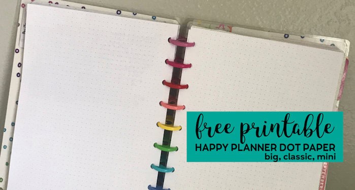 happy planner dot grid paper free printable paper trail design