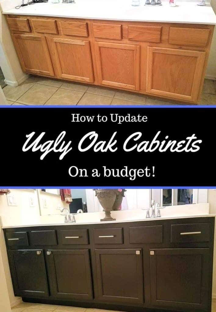 How To Update Ugly Oak Cabinets On A Budget Cheap And Cheeky