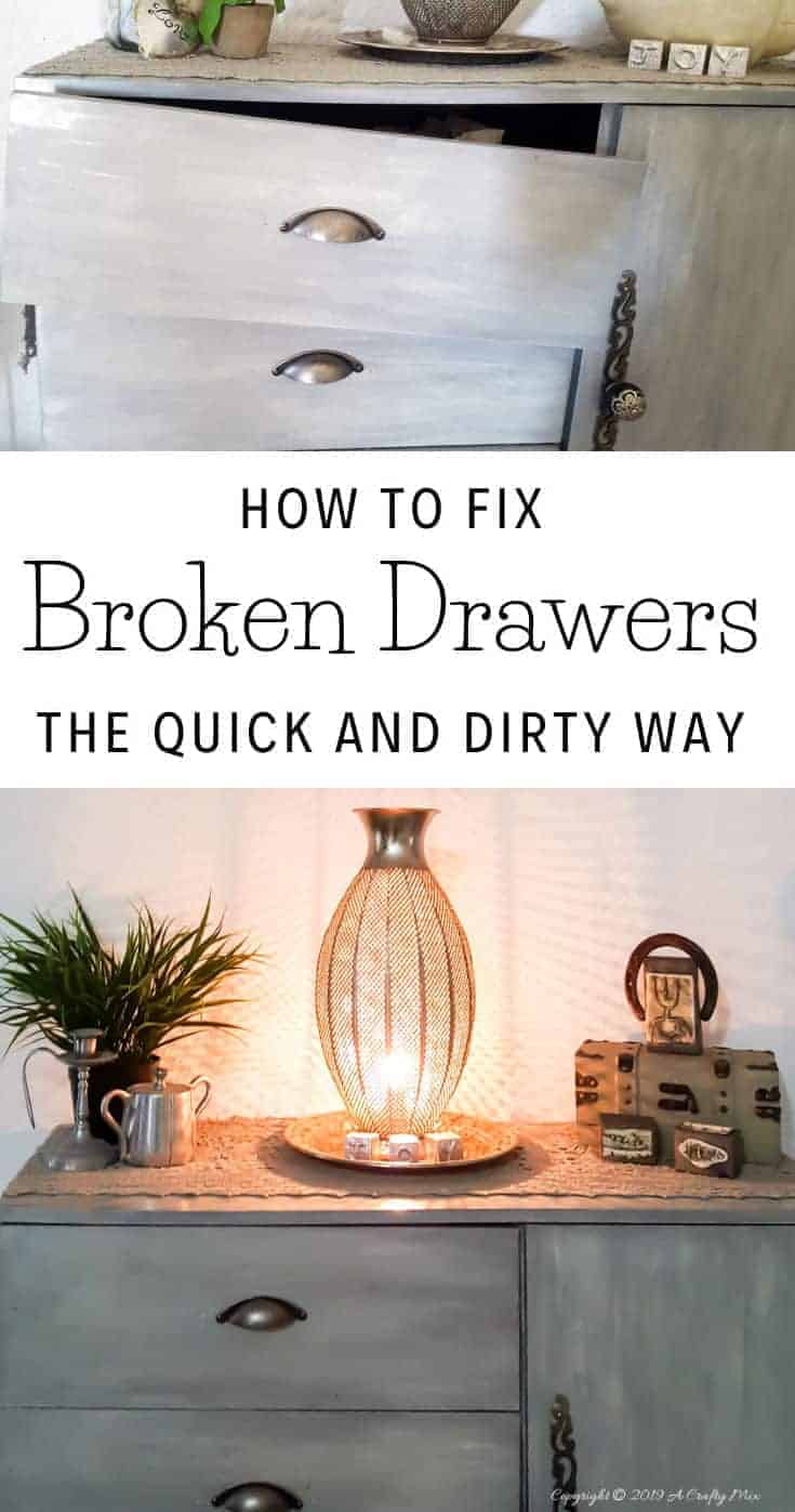 A Crafty Mix How To Fix Broken Drawers The Quick And Dirty Way A Crafty Mix