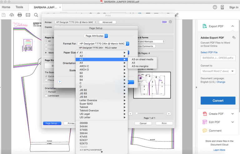 Et Tailoress PDF Patterns - Instructions Printing The Tailoress PDF Sewing Patterns - Printing Instructions