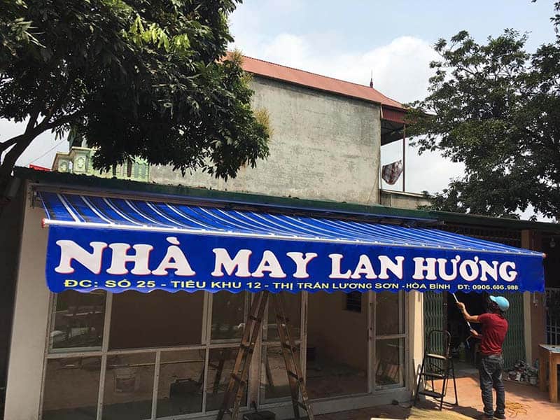 Mái che di động, mái xếp di động Q7 Mái hiên Nhà May