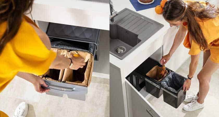 Ausziehbarer Mülleimer für Küchenschrank & Unter Spüle