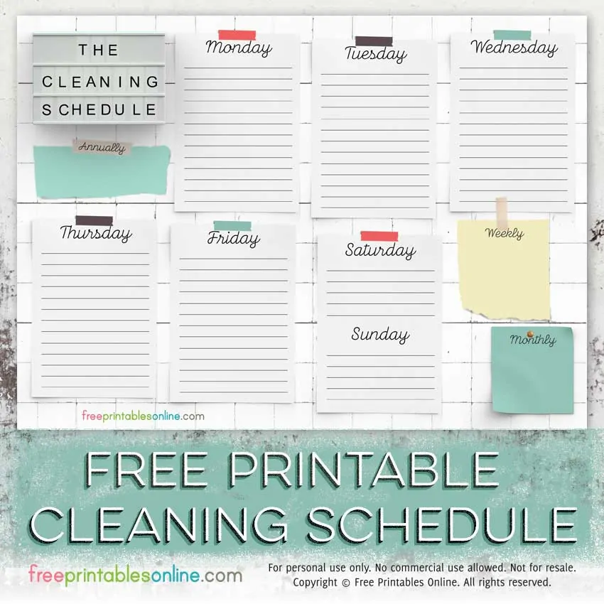 This is a graphic of Printable Cleaning Schedule in template It is an image of Printable Cleaning Schedule in template