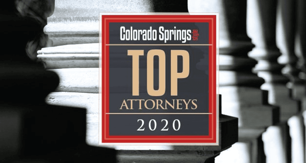 Colorado Springs Style Magazine Top Attorney Award for 2020