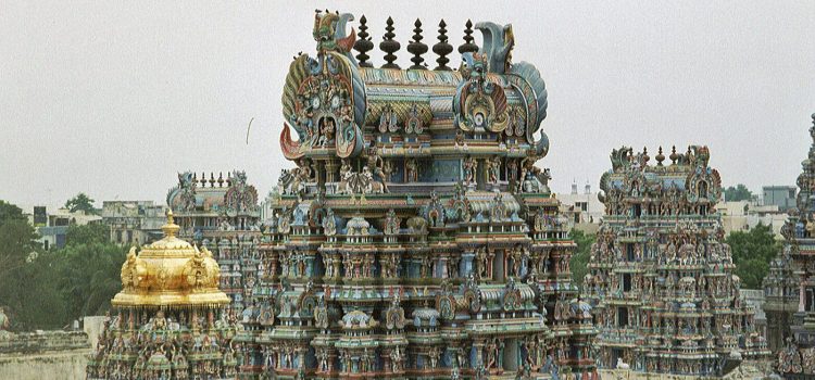 temple overview from rooftops of Madurai The rooftops of Madurai